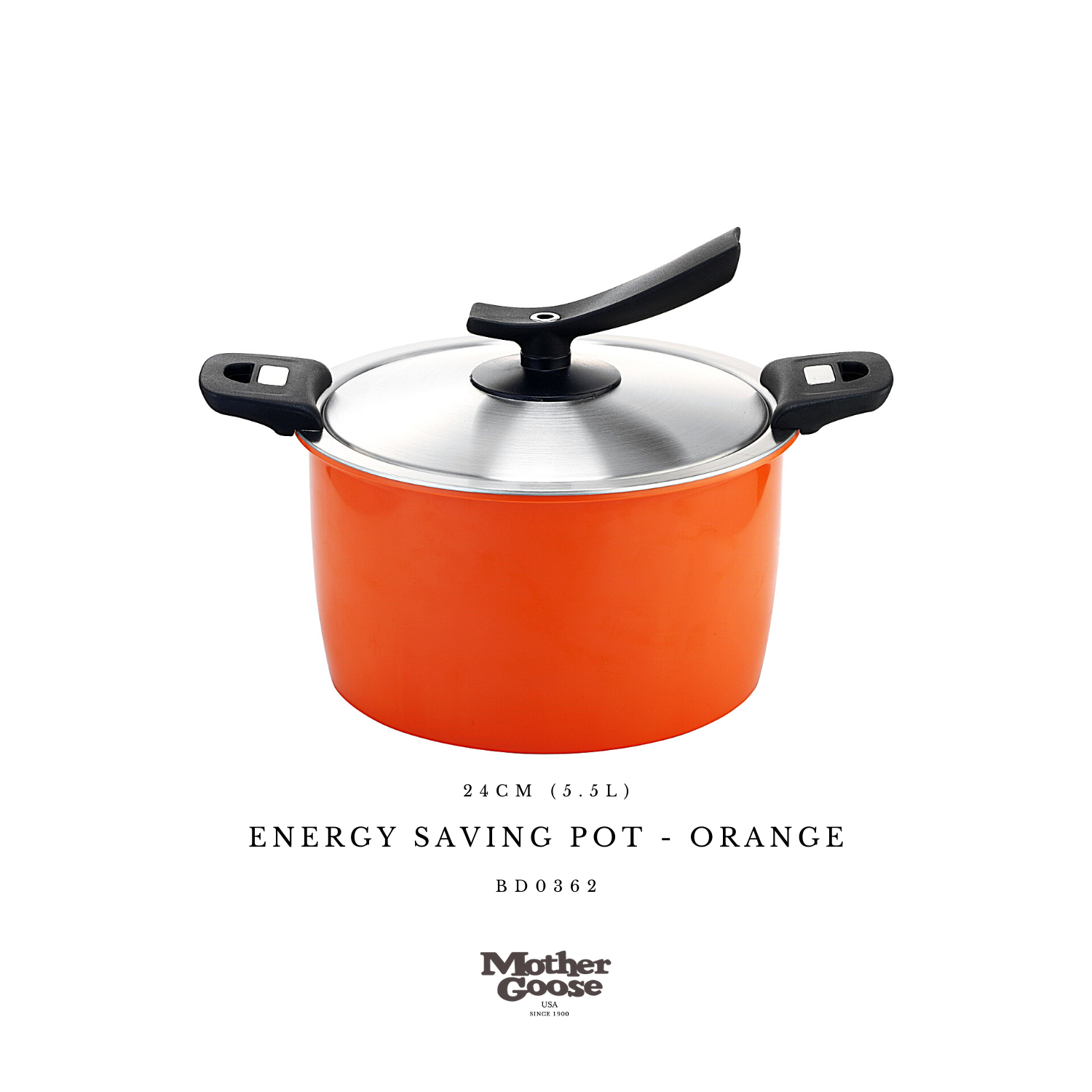 ENERGY SAVING POT-ORANGE 24CM