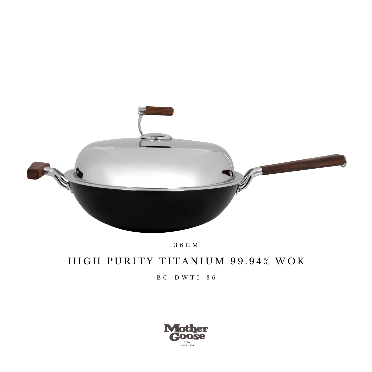 HIGH PURITY TITANIUM 99.94% WOK 36CM