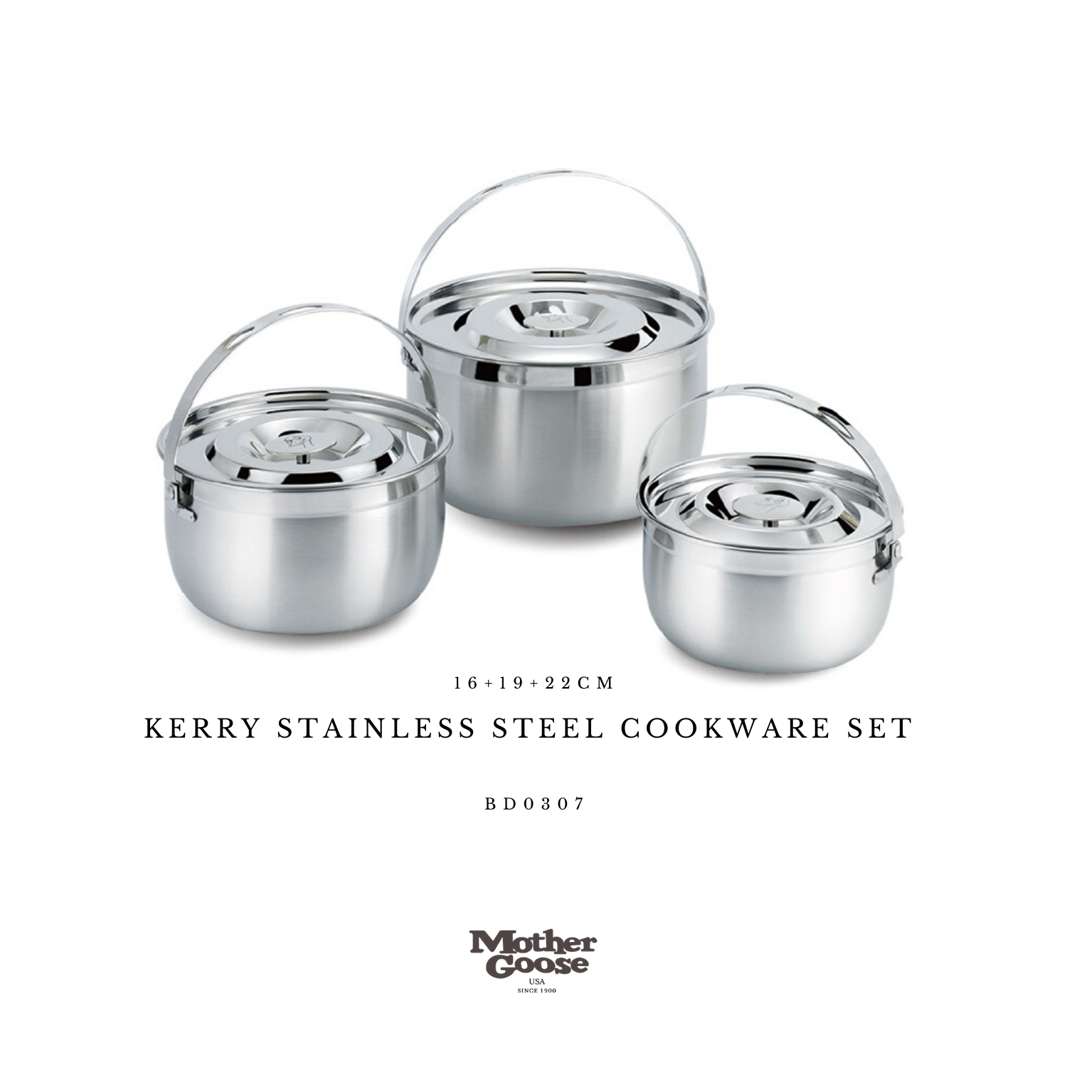 KERRY STAINLESS STEEL COOKWARE SET