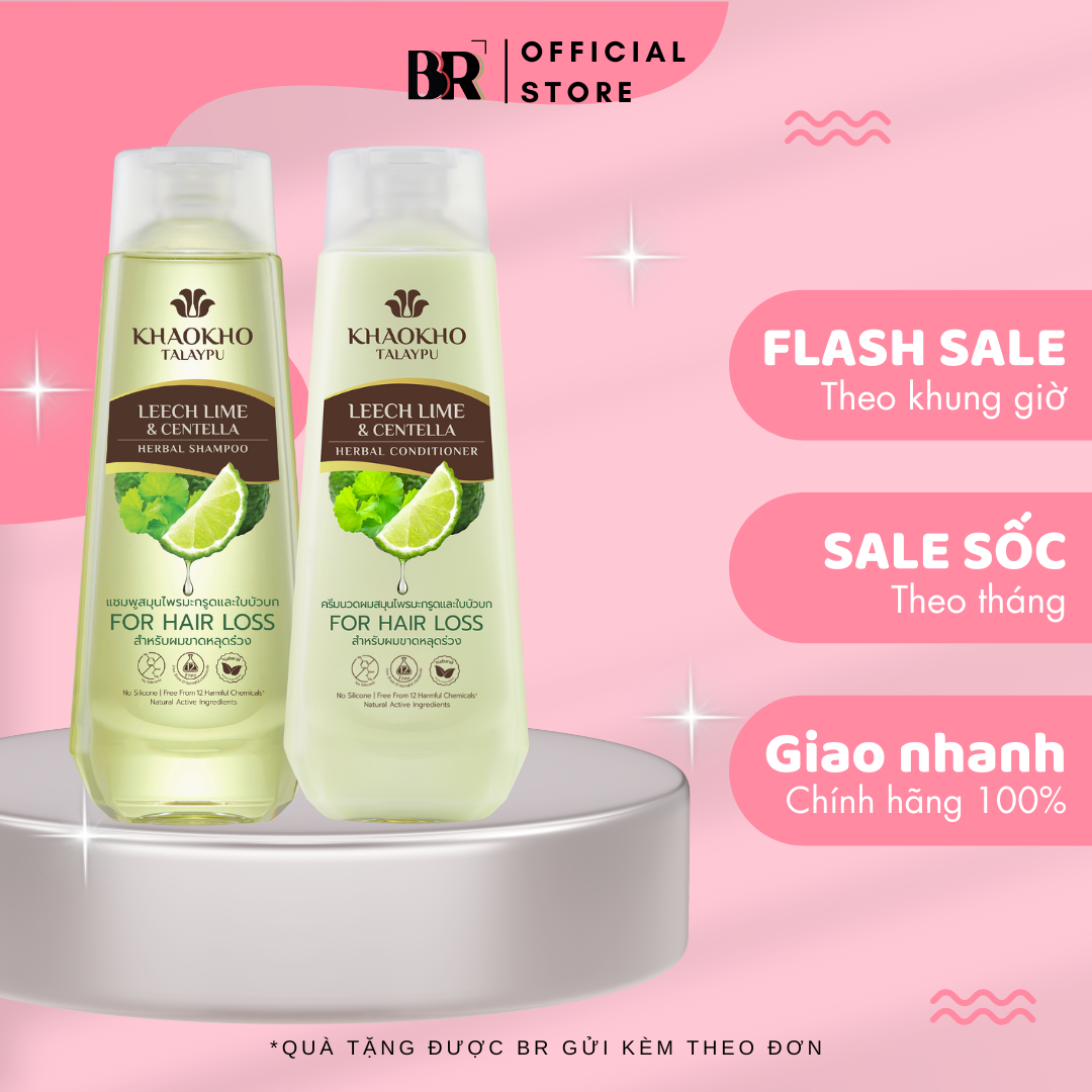 Dầu Gội Thảo Dược Chanh Thái Và Rau Má Khaokho Talaypu 330ml