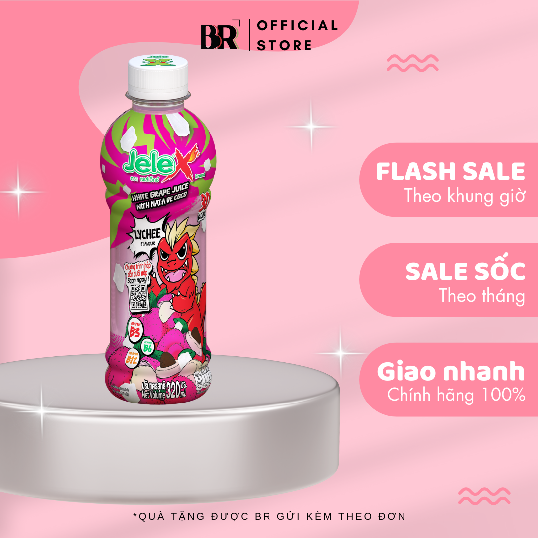 Nước Ép 20% Nước Ép Nho Trắng Jele X 320ml