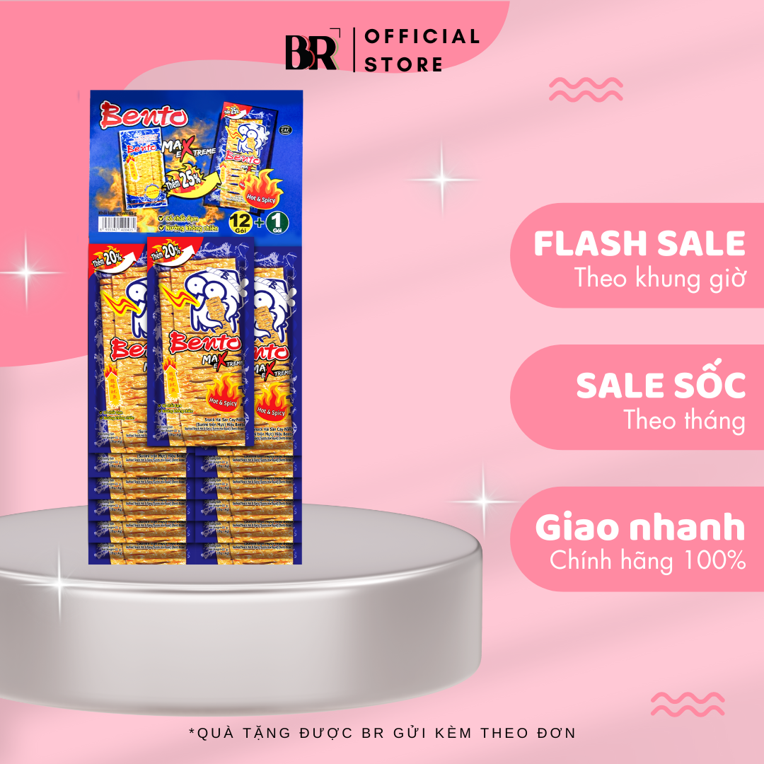 Snack Mực Tẩm Gia Vị Cay Bento (Xanh)