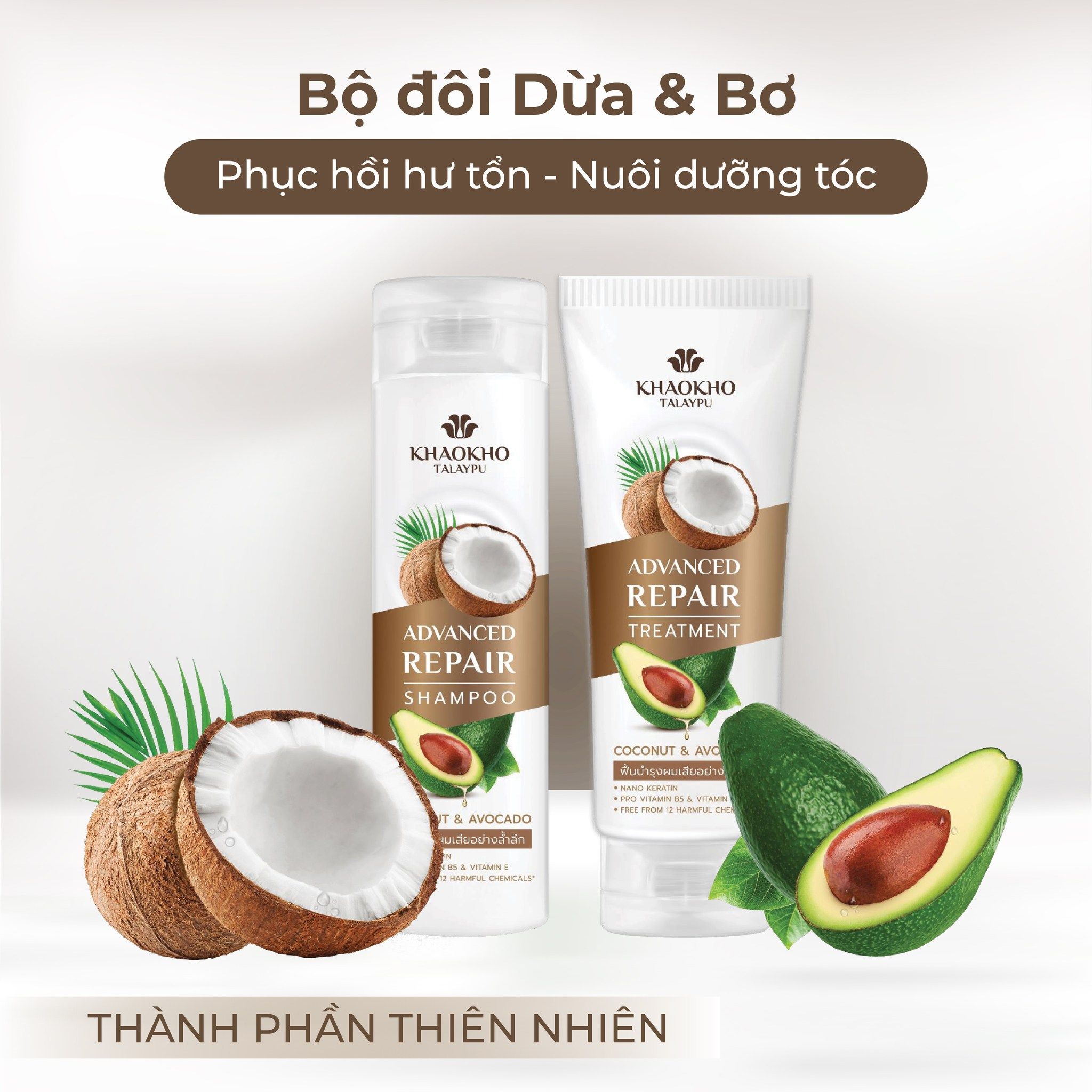 Dầu Gội Dừa Và Bơ Khaokho Talaypu 240ml