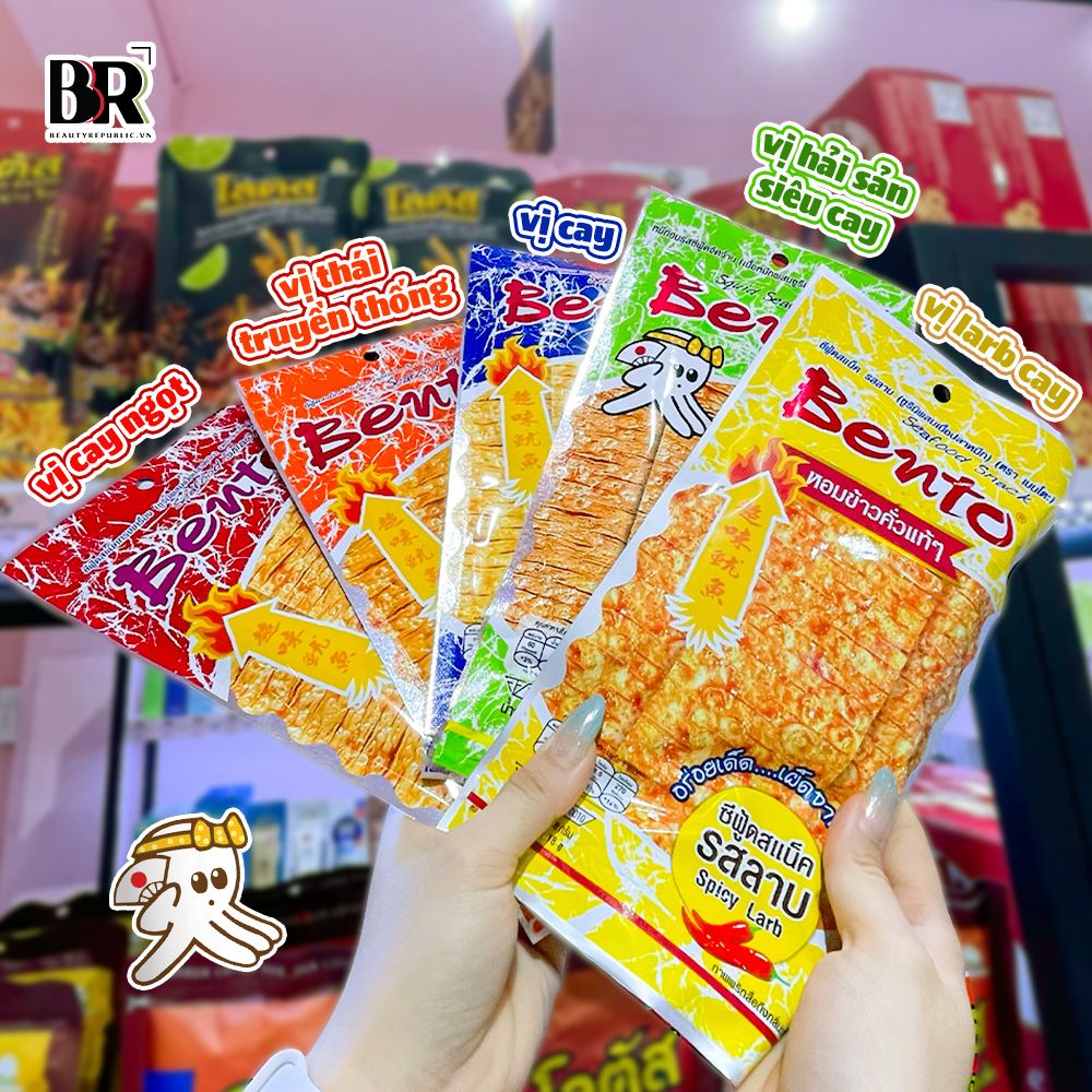 Snack Mực Tẩm Gia Vị Cay Ngọt Bento (Đỏ)