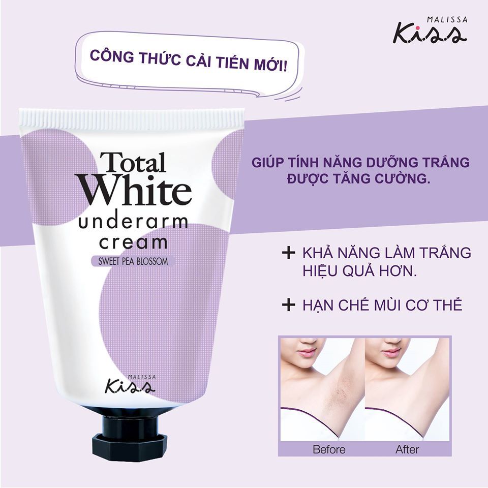 Kem Làm Trắng Vùng Da Dưới Cánh Tay Malissa Kiss 30g
