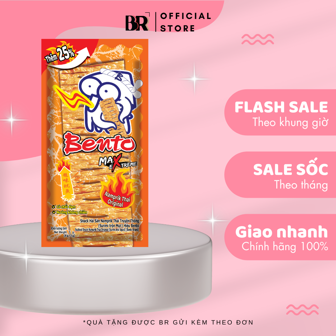 Snack Mực Tẩm Gia Vị Thái Bento (Cam)