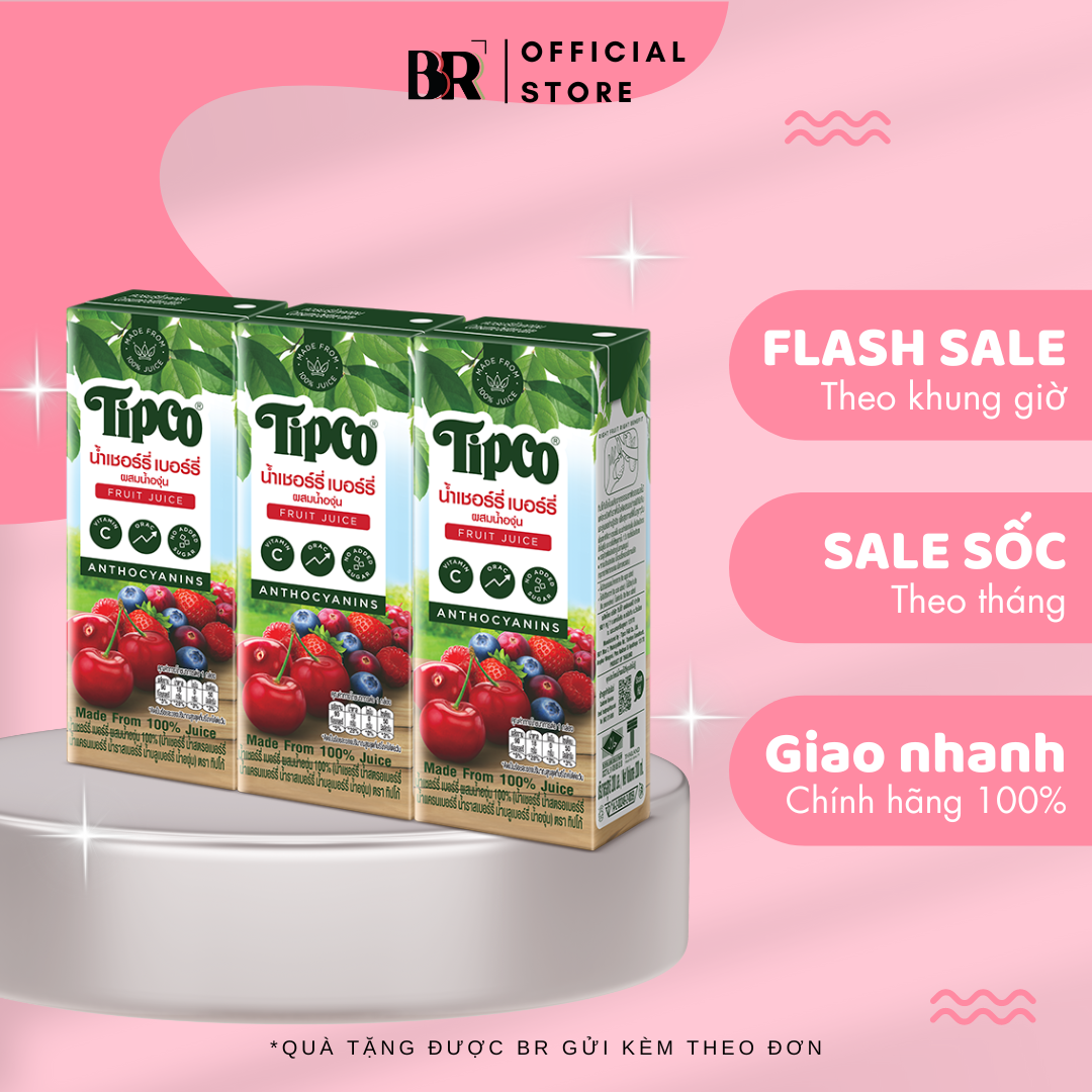 Tipco 100% Nước Ép 200ml