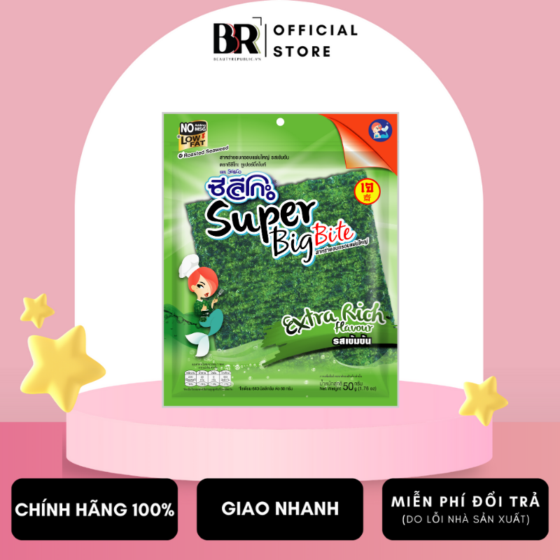 Rong Biển Giòn Lớn Seleco Super Big Bite 50g (GÓI 12 MIẾNG)