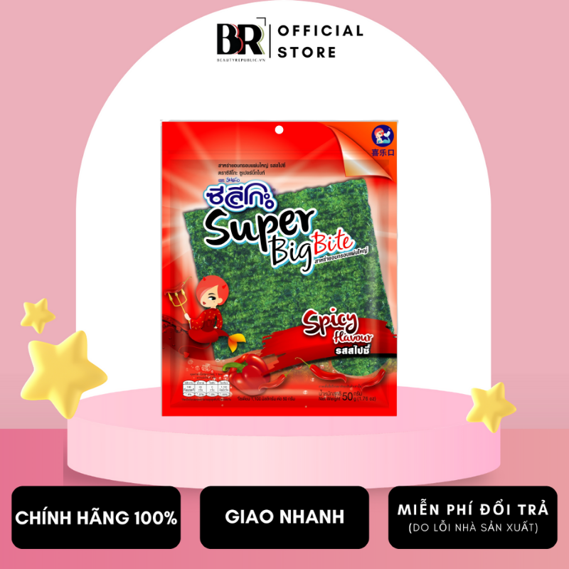 Rong Biển Giòn Lớn Seleco Super Big Bite 50g (GÓI 12 MIẾNG)