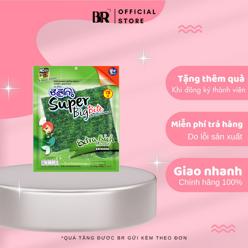 Rong Biển Giòn Lớn Seleco Super Big Bite 50g (GÓI 12 MIẾNG)
