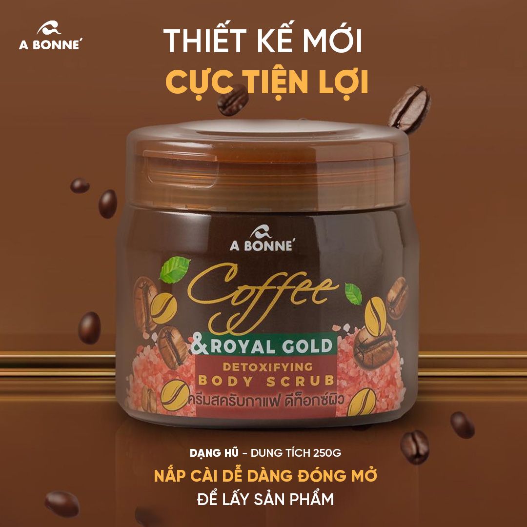 Tẩy Tế Bào Chết Thải Độc Toàn Thân Cà Phê và Vàng Hoàng Gia A Bonne'