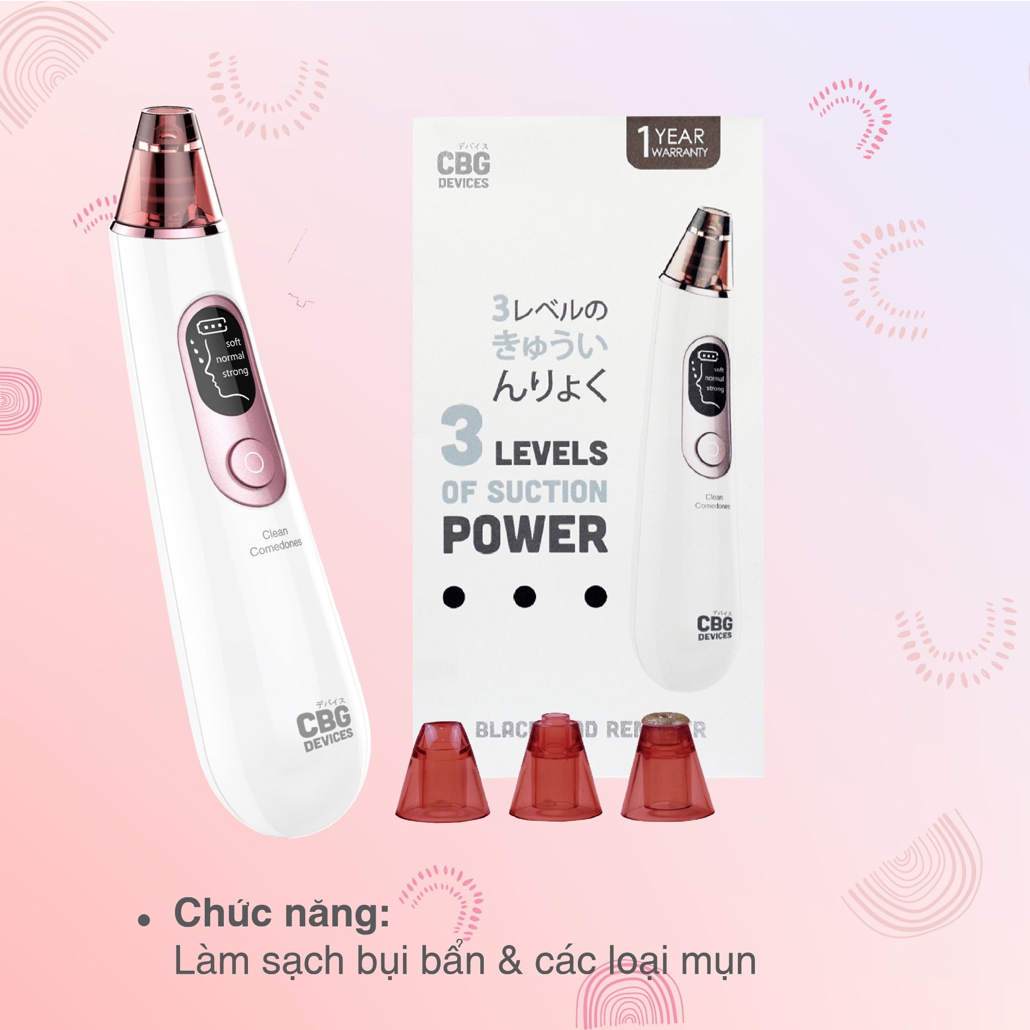 Máy hỗ trợ hút mụn CBG