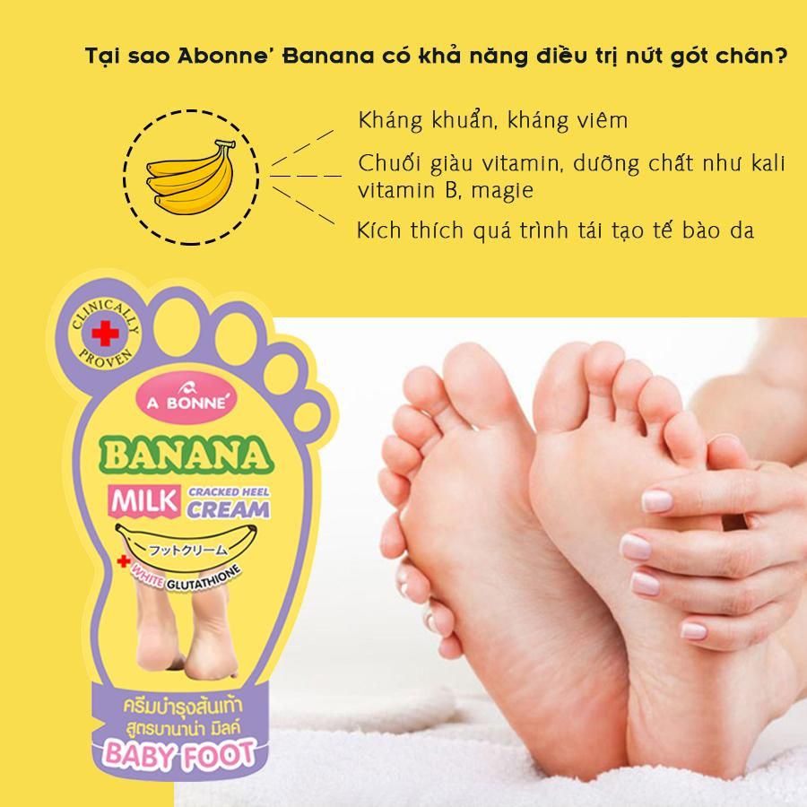 Kem Dưỡng Gót Chân A Bonne Chiết Xuất Từ Chuối Và Sữa