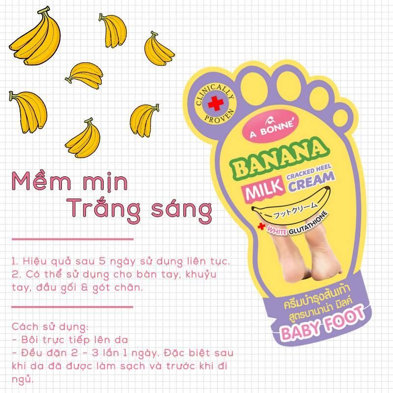 Kem Dưỡng Gót Chân A Bonne Chiết Xuất Từ Chuối Và Sữa