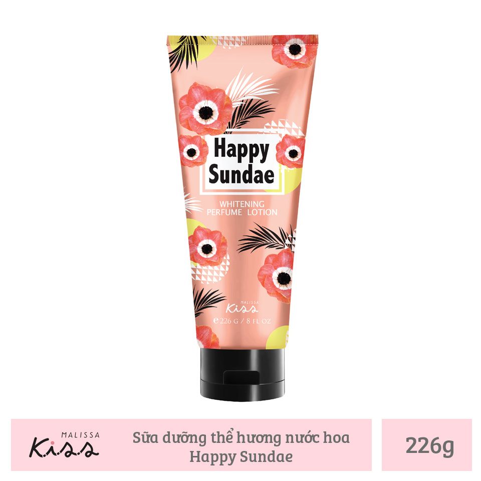 Sữa Dưỡng Trắng Da Toàn Thân Hương Nước Hoa Malissa Kiss 226g (Sunshine Series)