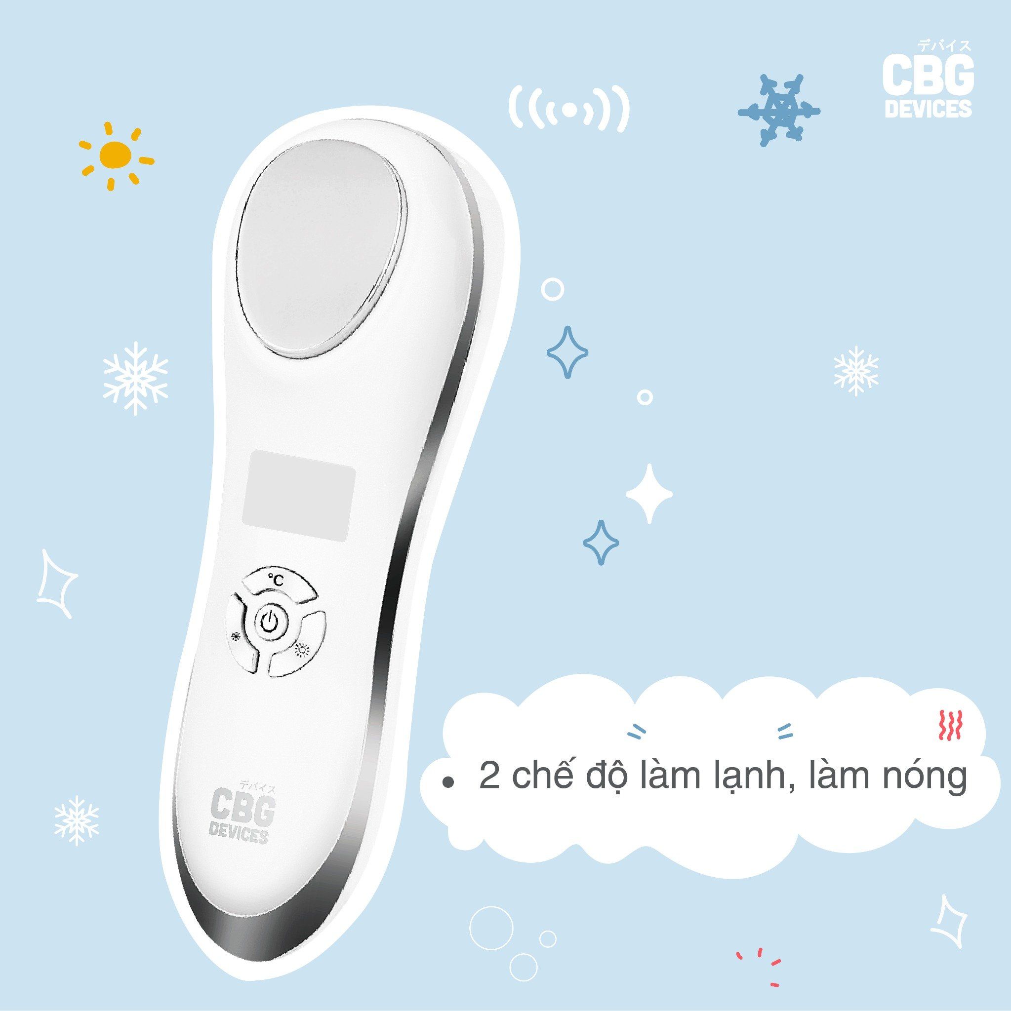 Máy Hỗ Trợ Đẩy Tinh Chất Dưỡng Da Nóng Lạnh CBG