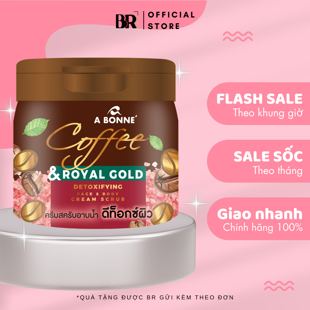 Tẩy Tế Bào Chết Thải Độc Toàn Thân Cà Phê và Vàng Hoàng Gia A Bonne'