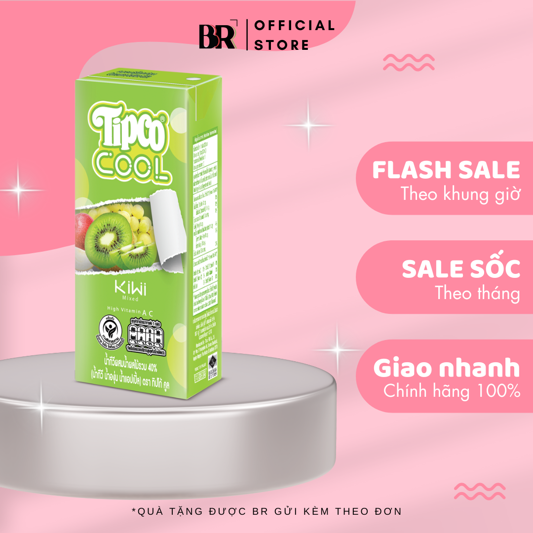 Tipco Cool Nước Ép 40% Kiwi và Trái Cây Hỗn Hợp 200ml