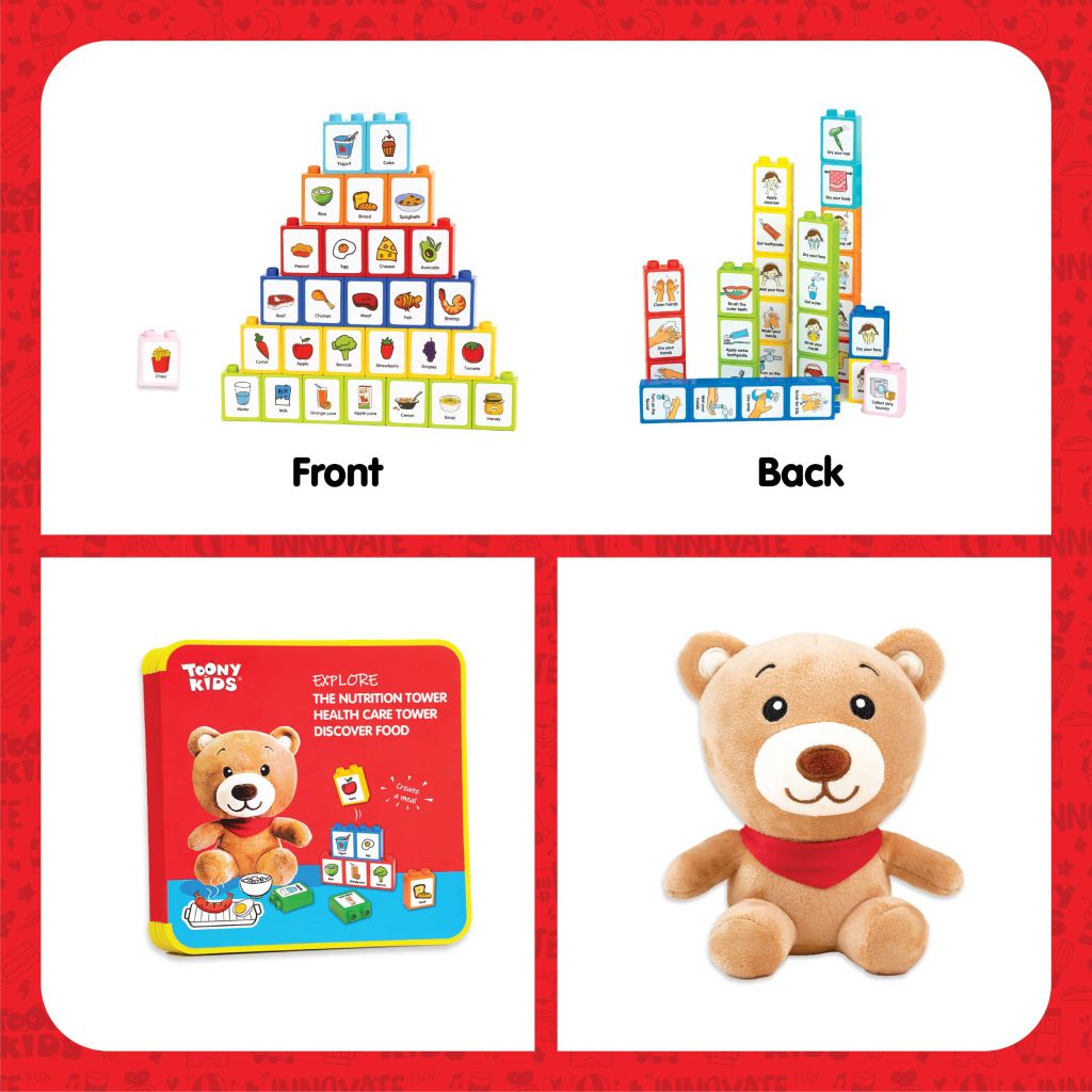 ĐỒ CHƠI TOONYKIDS BỘ LẮP RÁP HỌC VÀ CHƠI CÙNG GẤU - BEAR DAY CARE - TN00622