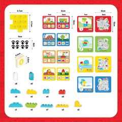 ĐỒ CHƠI TOONYKIDS BỘ LẮP RÁP CHỮ SỐ LOGIC SÁNG TẠO CHO BÉ - LOGICAL BUILDER - TN00122