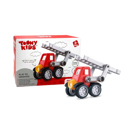 ĐỒ CHƠI TOONYKIDS XE CỨU HỎA LẮP RÁP NAM CHÂM - MAGNETIC FIRE TRUCK - TN017