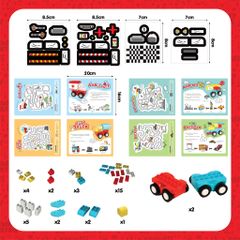 ĐỒ CHƠI TOONYKIDS BỘ XE HƠI LẮP RÁP SÁNG TẠO THEO CHỦ ĐỀ - CREATOR VEHICLE - TN00322