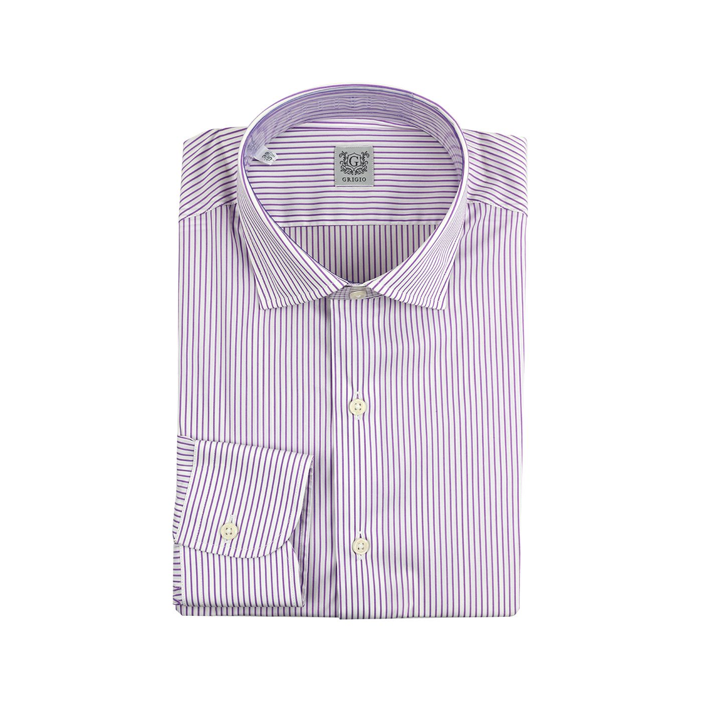 Áo sơ mi tay dài slim fit Grigio