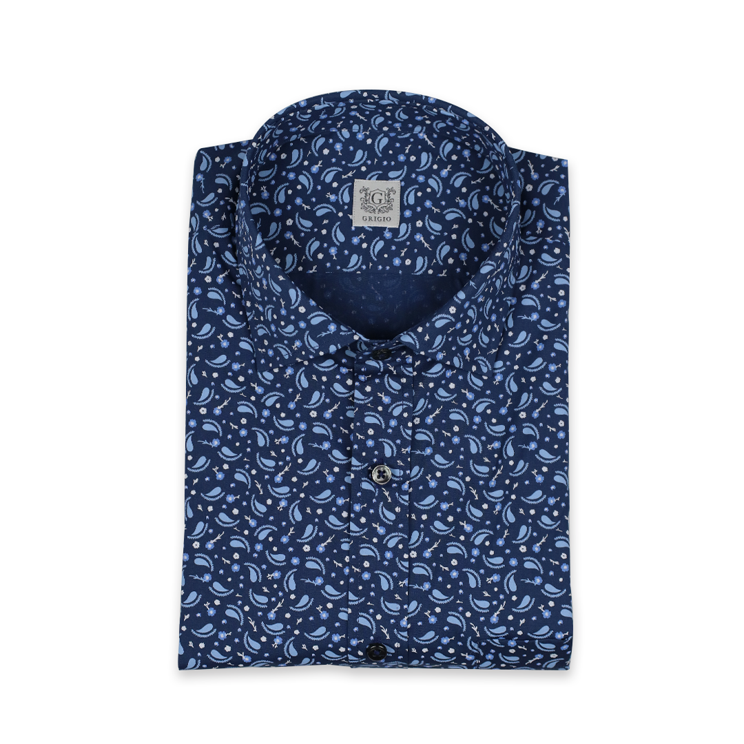 Áo sơ mi tay ngắn slim fit Grigio - 4456
