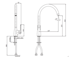 Vòi bếp Kohler Kumin K-99480T-4-CP