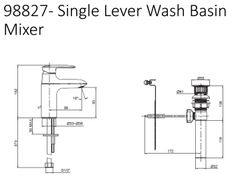 Vòi chậu rửa ngắn Kumin K-98827T-4-CP