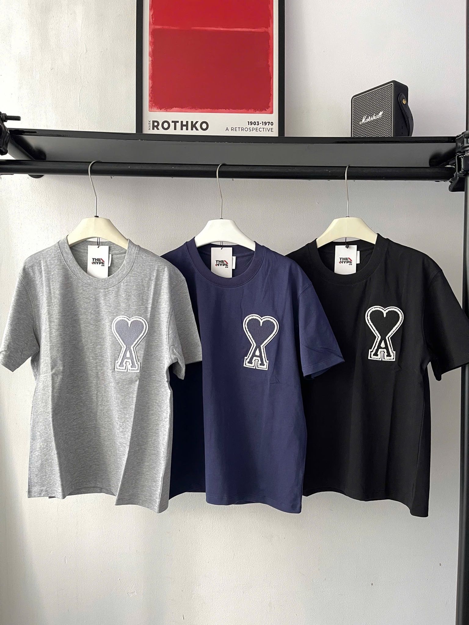 ÁO THUN AMI PARIS HEART EXCLUSIVE (NAVY)