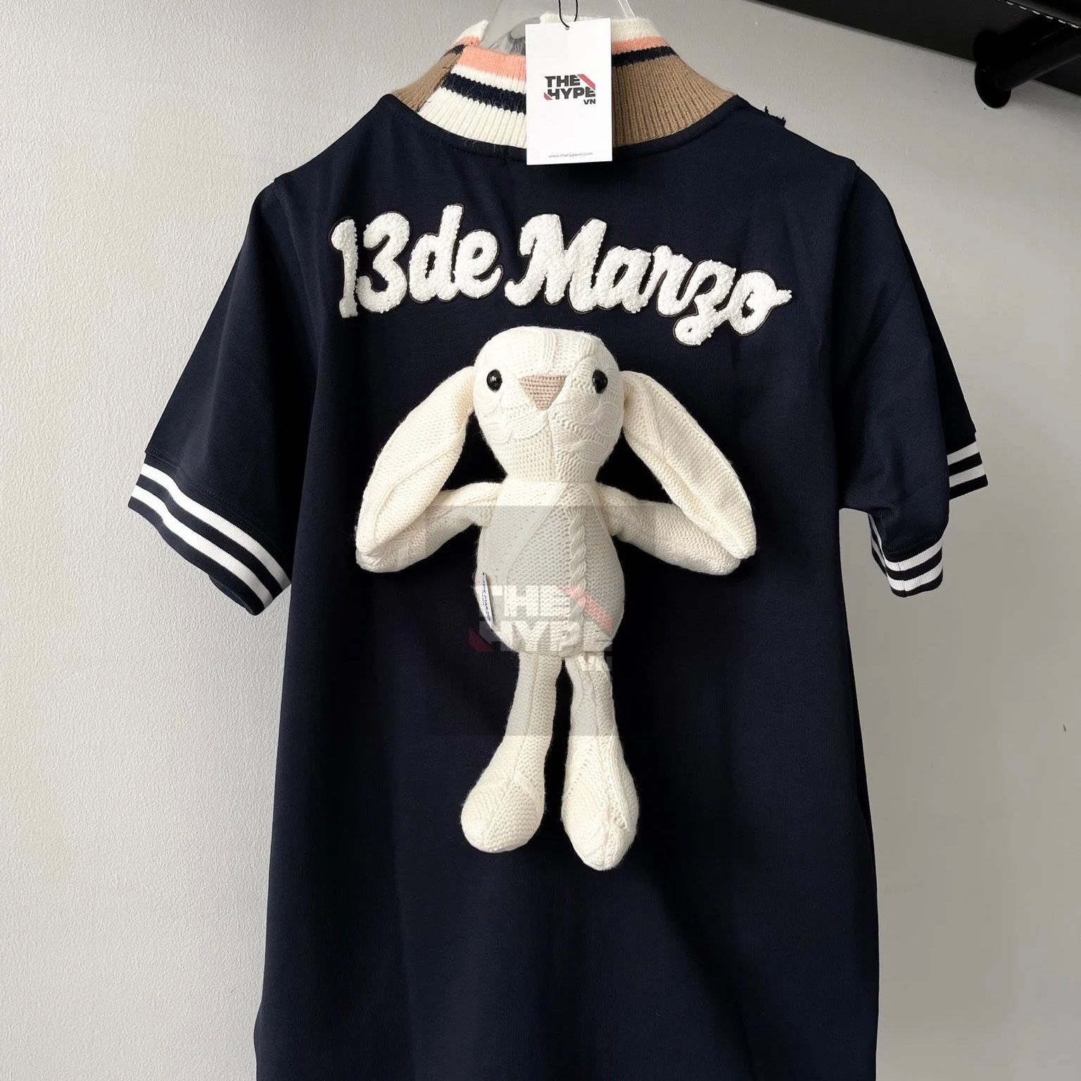 13DE MARZO TEE - Áo Thun Malposition Logo Knit (Evening Blue) Best Quality