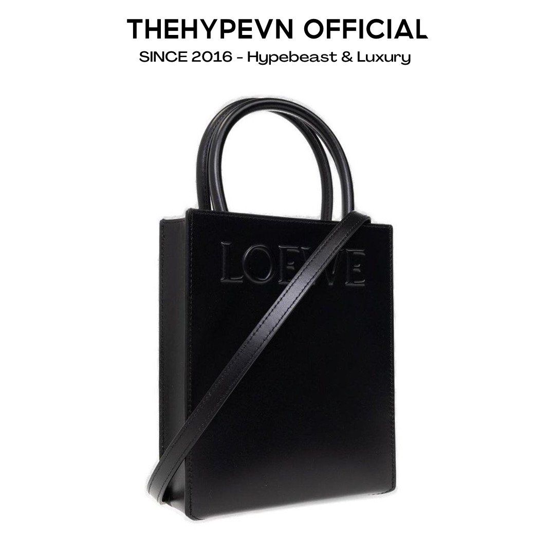 TÚI LOEWE A3 TOTE LEATHER BAG (BLACK)