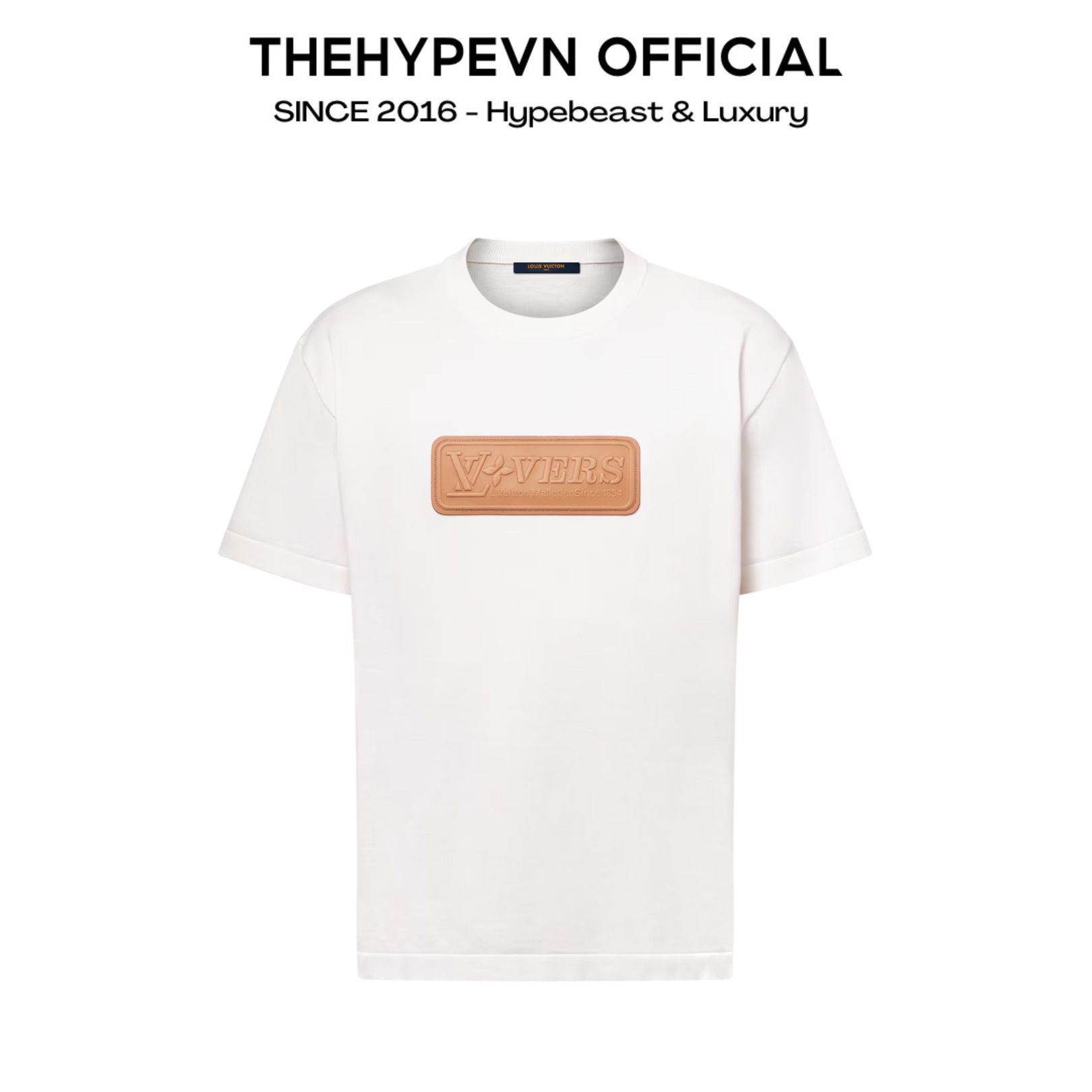 ÁO THUN LOUIS VUITTON LV VVN PATCH BROWN (WHITE)