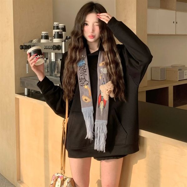 13DE MARZO SHIRT HOODIE - 13De Space Image Scarf (Black) Best Quality