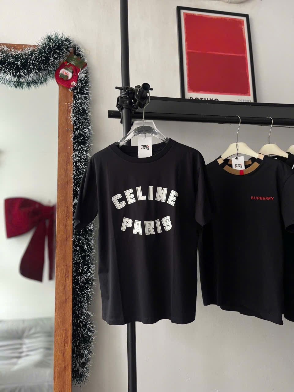ÁO THUN CELINE LOOSE PARIS LOGO (BLACK)