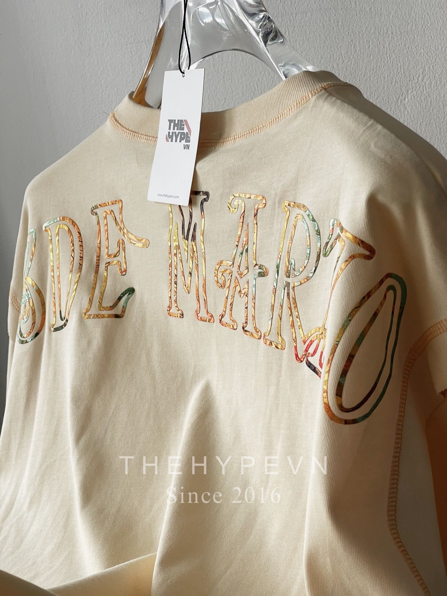 13DE MARZO TEE - Áo Thun 13De Van Gogh Flower (Kem) Best Quality
