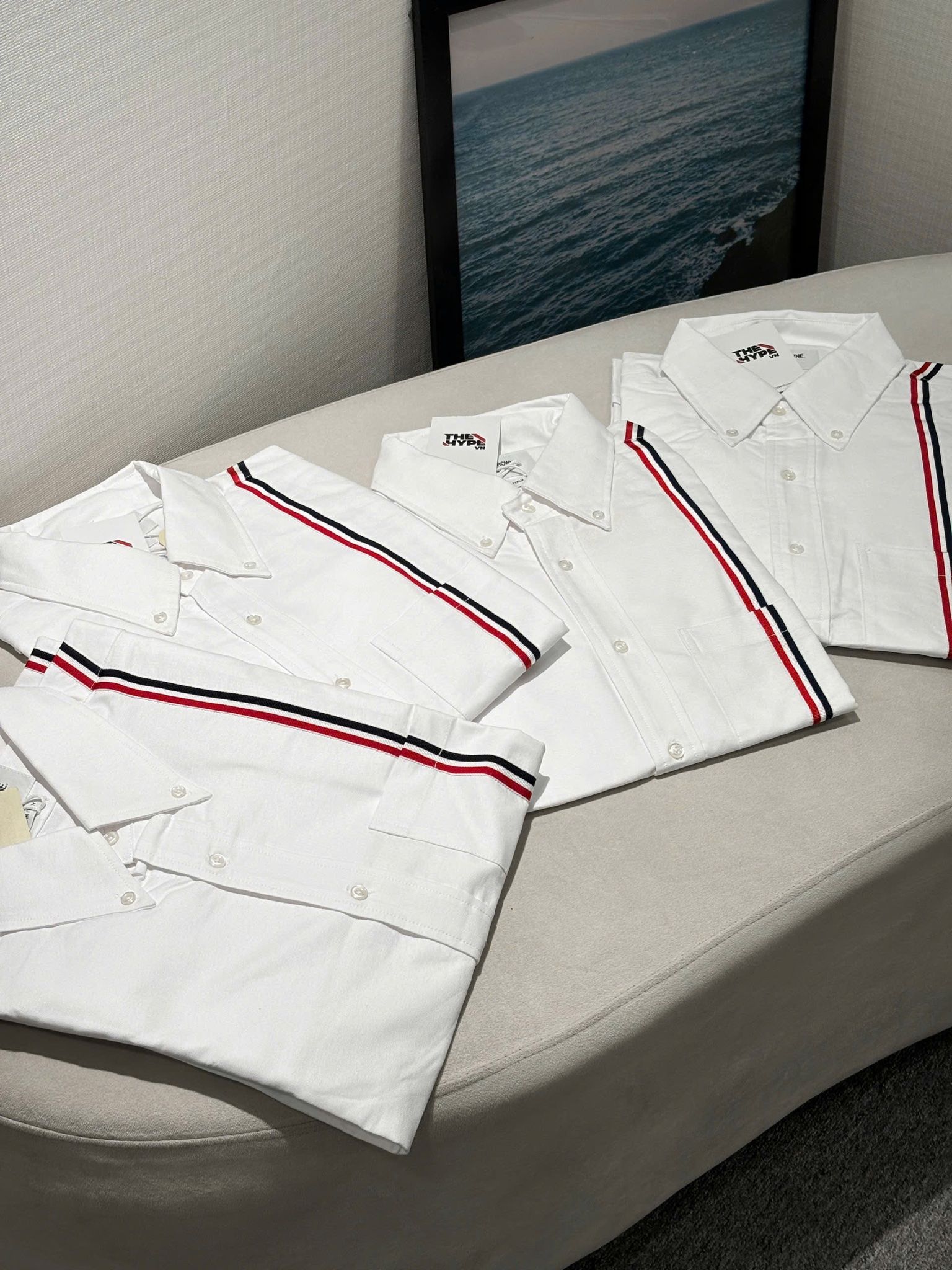 ÁO SƠ MI THOM BROWNE RWB STRIPE (WHITE)