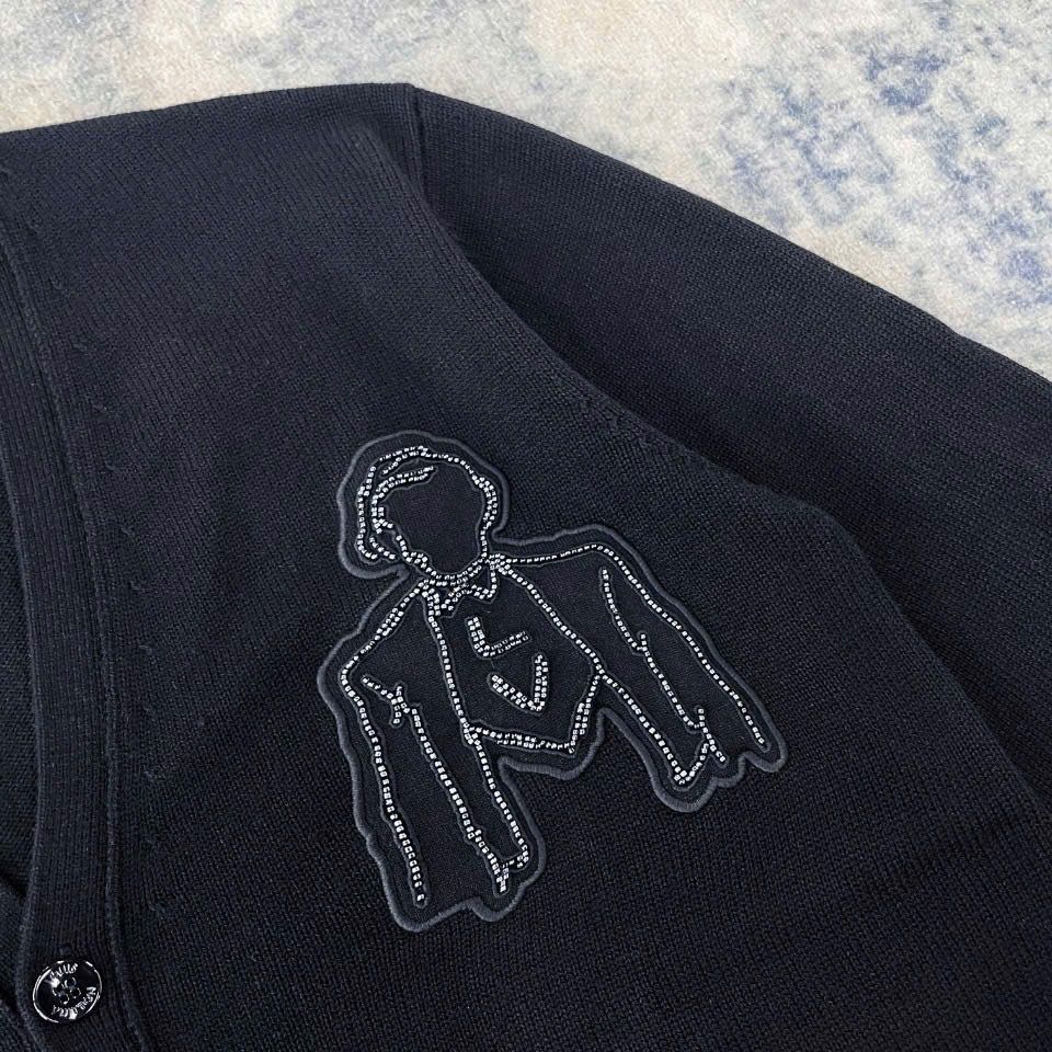 ÁO CARDIGAN LOUIS VUITTON LV WOOL MAN (BLACK)