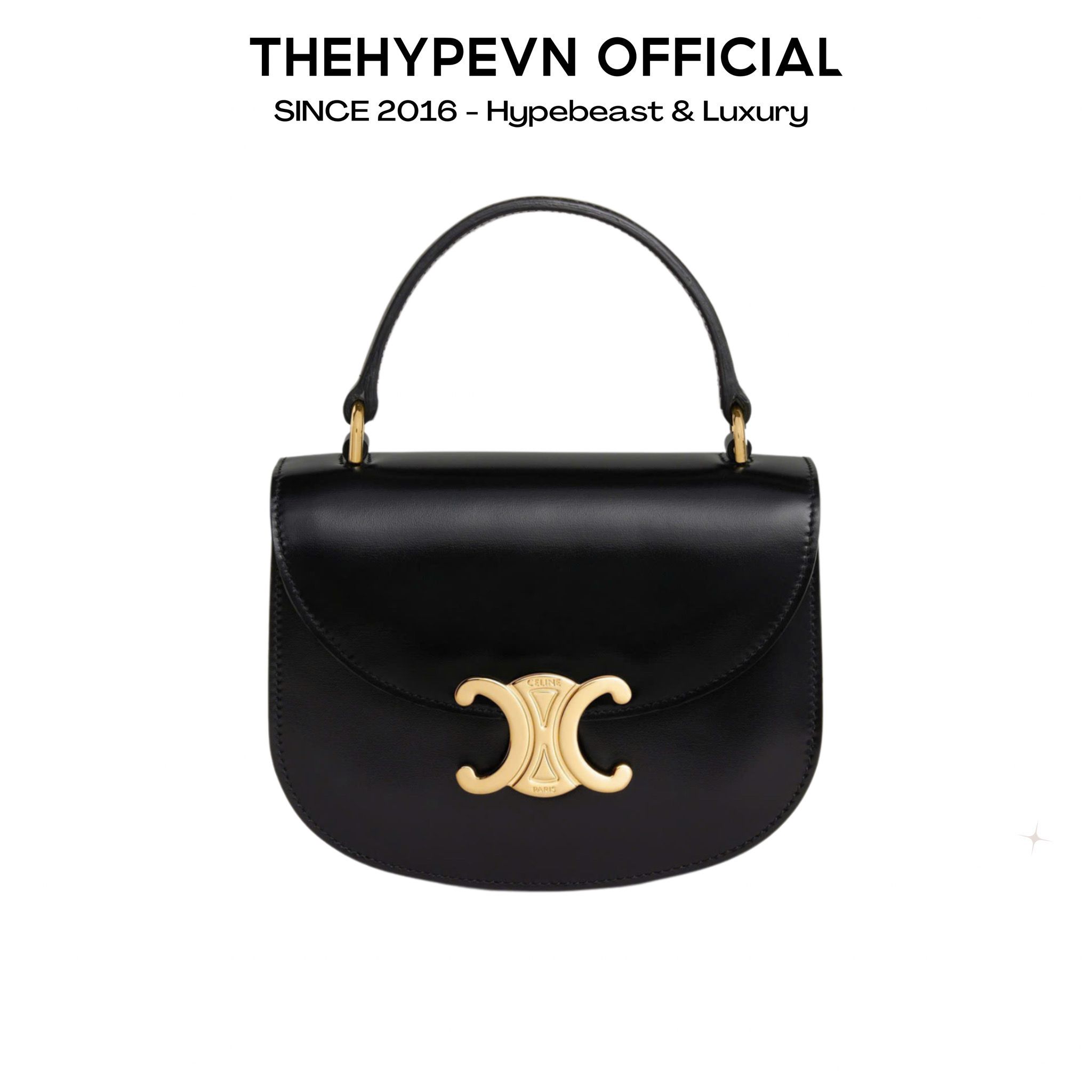 TÚI CELINE MINI BESACE CLEA TRIOMPHE CALFSKIN (BLACK)