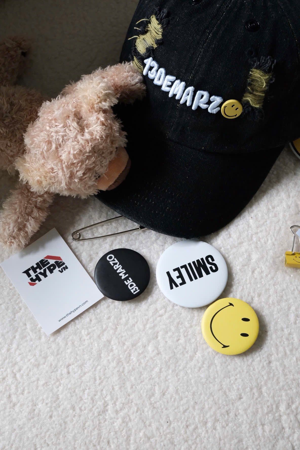 Mũ 13De Marzo Bear Broken Pin Cap (Black) Best Quality