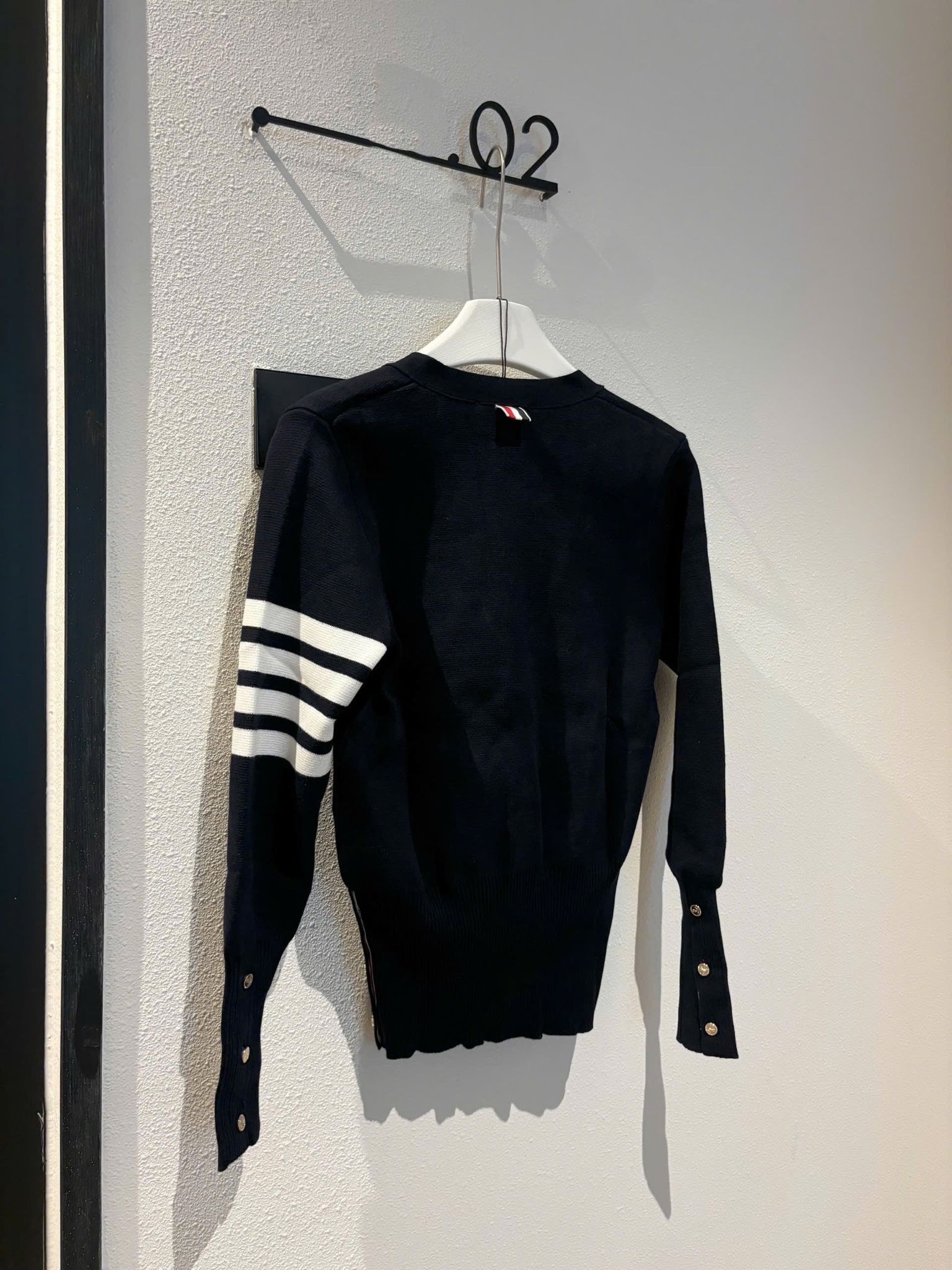 ÁO CARDIGAN THOM BROWNE TB 4 BAR MILANO WOMAN (NAVY)