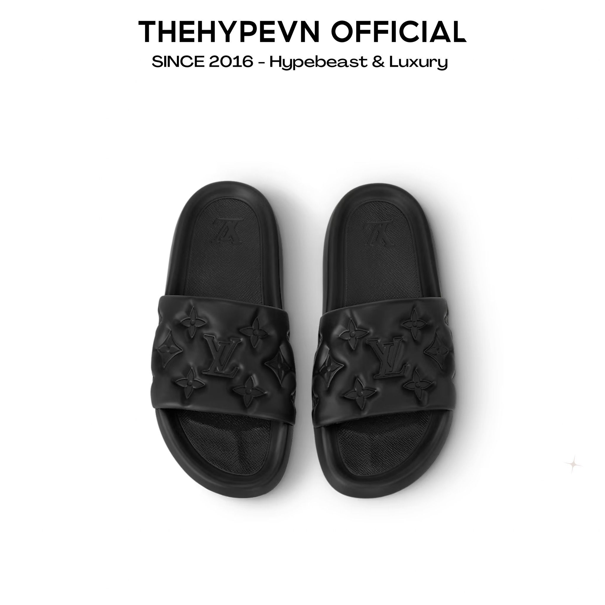 SLIDE LOUIS VUITTON LV WATERFRONT MULE (BLACK)