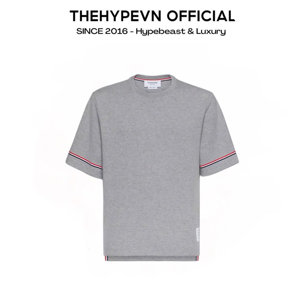 ÁO THUN THOM BROWNE TB RWB STRIPE (GREY)