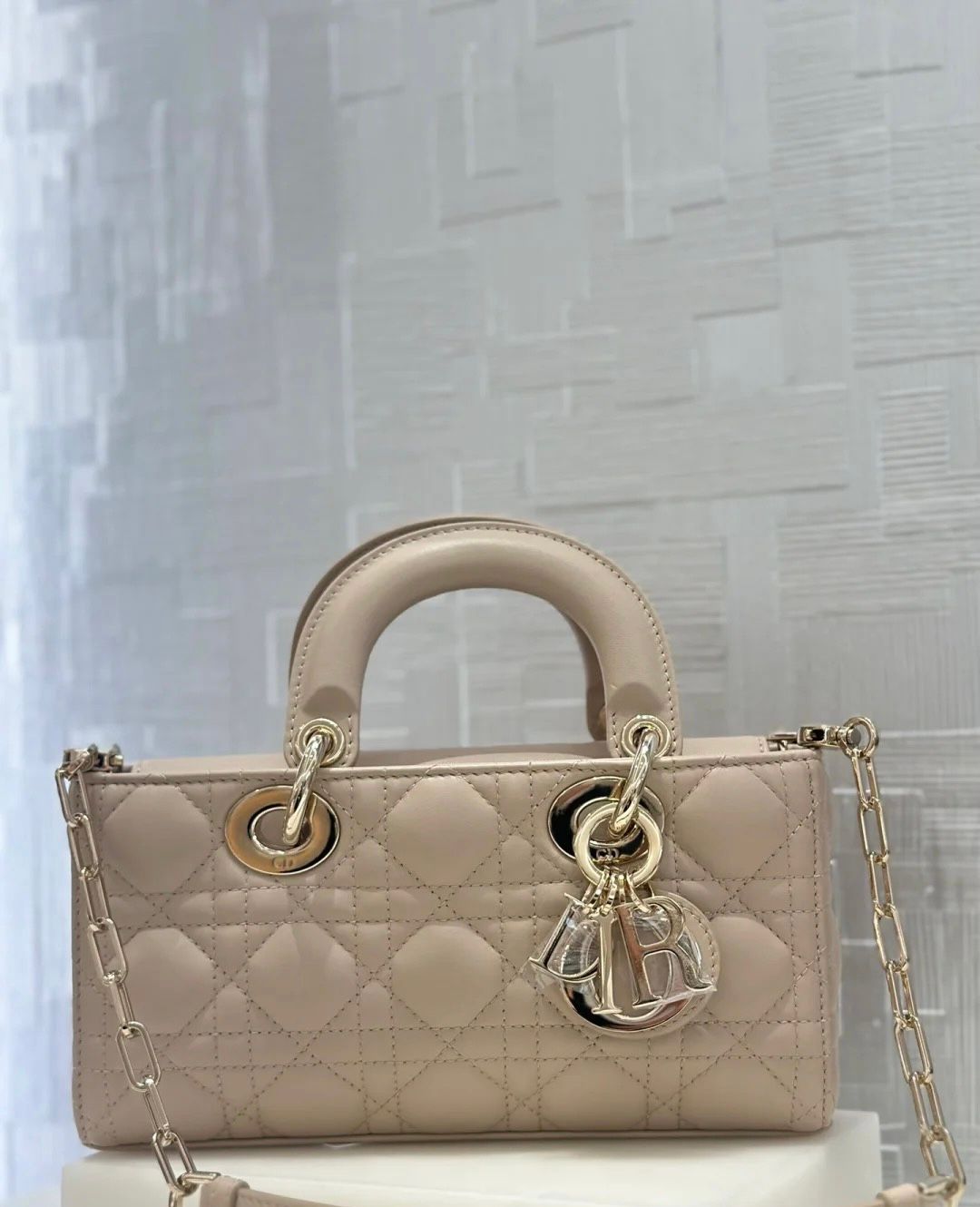TÚI DIOR LADY D-JOY (BEIGE)