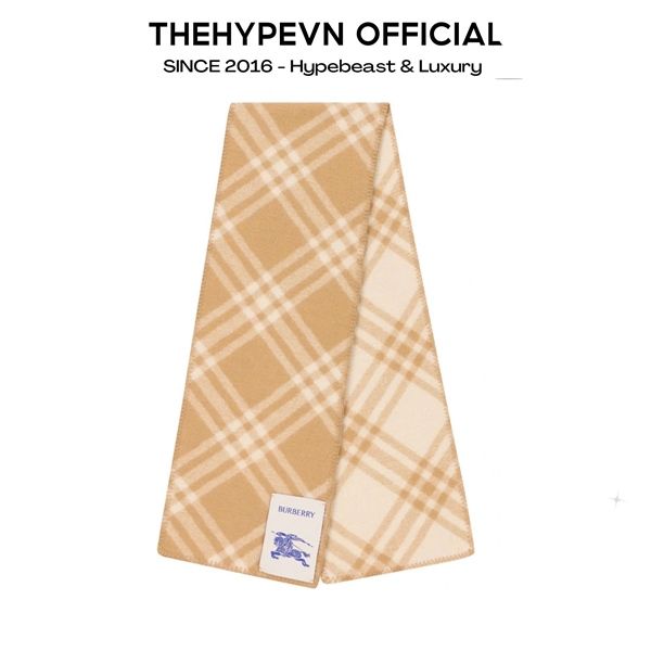 KHĂN BURBERRY BBR CHECK WOOL SCARF (NEUTRAL)