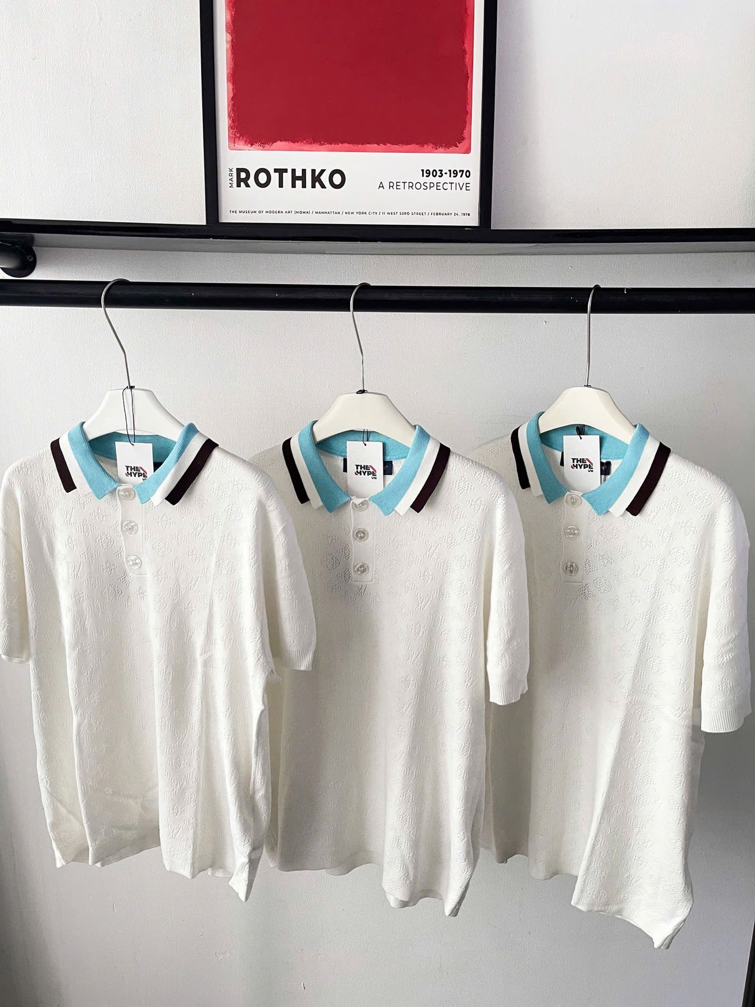 ÁO POLO LOUIS VUITTON LV MONOGRAM POINTELLE (WHITE)