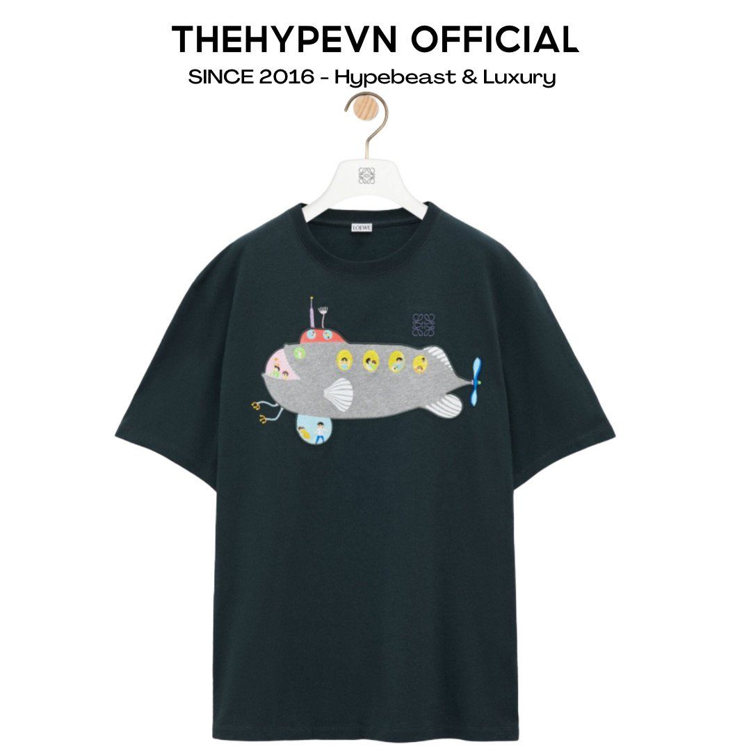 ÁO THUN LOEWE SUBMARINE COTTON (DARK GREEN)