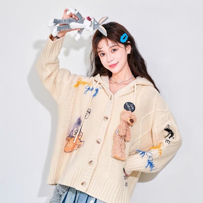 Áo Cardigan 13De Marzo x Looney Tunes Daffy Duck Weave Knit