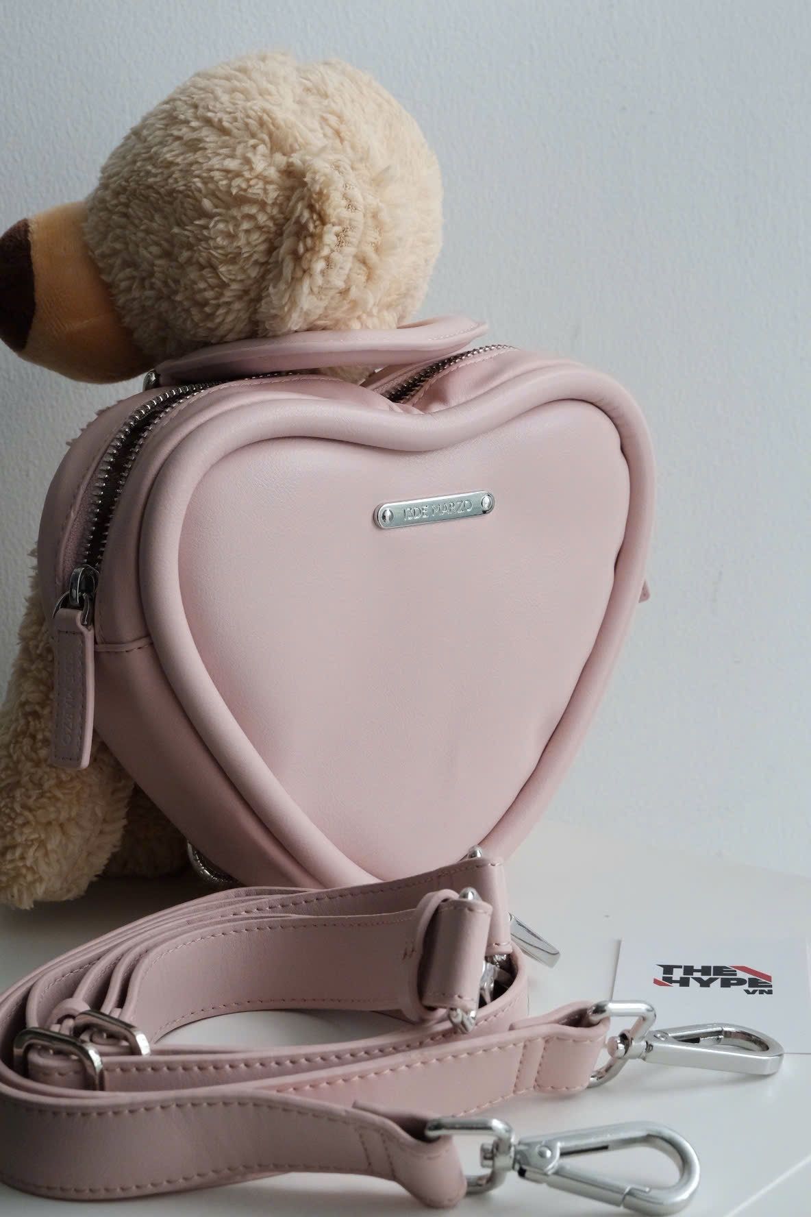 Backpack 13De Marzo Bear Heart (Pink) Best Quality